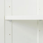 Grande armoire et meuble de rangement avec 2 portes et 3 étagères pour séparer 4 espaces de rangement 75L x 40P x 180H cm