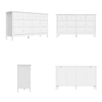 Commode de chambre avec accents argentés – Organisateur élégant et spacieux