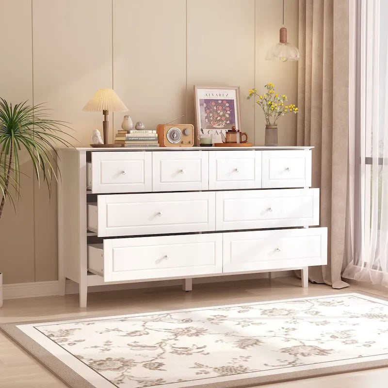 Commode de chambre avec accents argentés – Organisateur élégant et spacieux