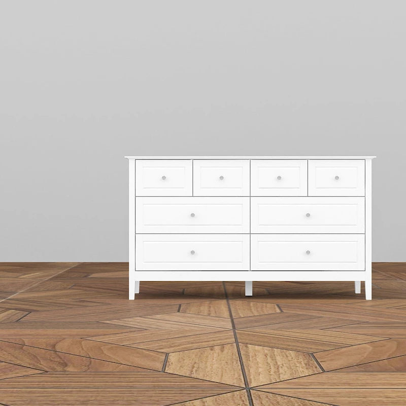 Commode de chambre avec accents argentés – Organisateur élégant et spacieux