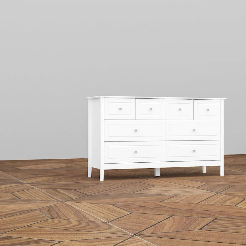 Commode de chambre avec accents argentés – Organisateur élégant et spacieux