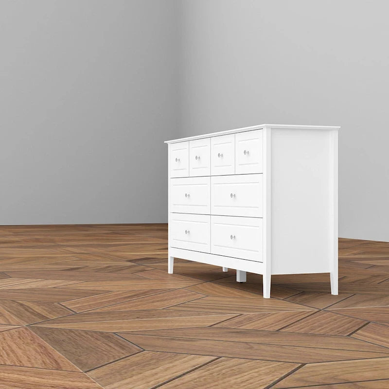 Commode de chambre avec accents argentés – Organisateur élégant et spacieux
