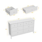 Commode de chambre avec accents argentés – Organisateur élégant et spacieux