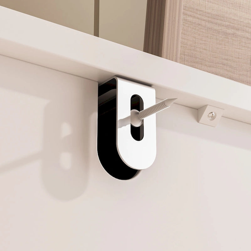 Commode de chambre avec accents argentés – Organisateur élégant et spacieux