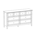 Commode de chambre avec accents argentés – Organisateur élégant et spacieux