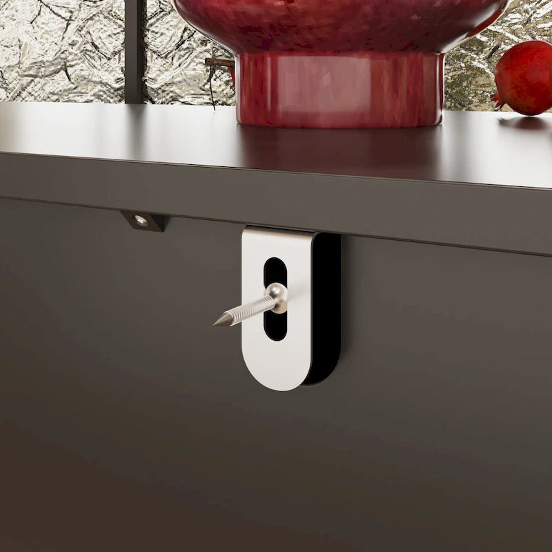 Commode de chambre avec accents argentés – Organisateur élégant et spacieux