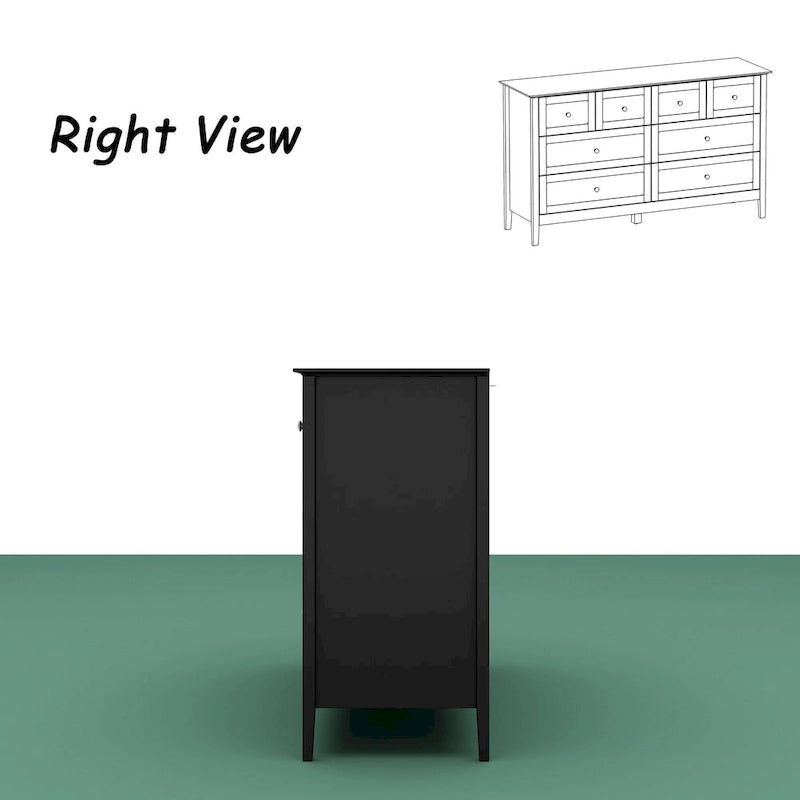 Commode de chambre avec accents argentés – Organisateur élégant et spacieux