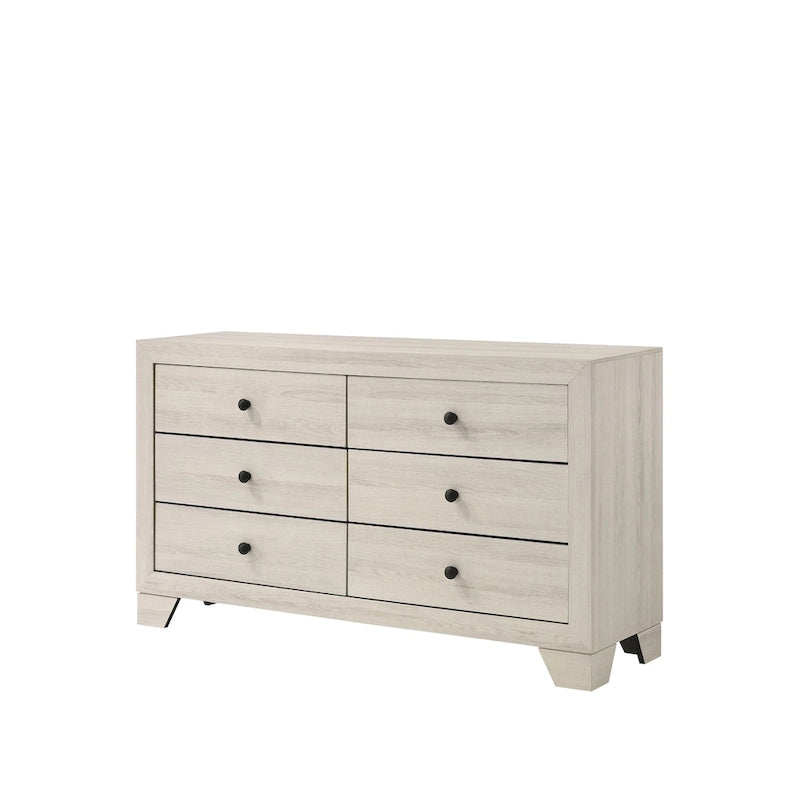 Chambre à coucher Annis 3 pièces avec plateforme blanche