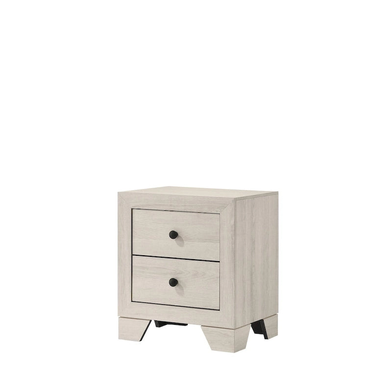 Chambre à coucher Annis 3 pièces avec plateforme blanche
