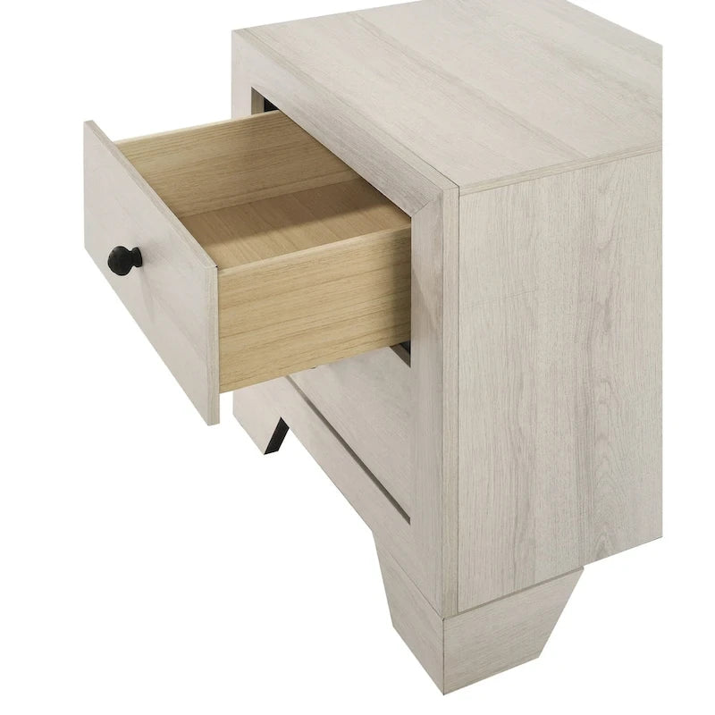 Chambre à coucher Annis 3 pièces avec plateforme blanche