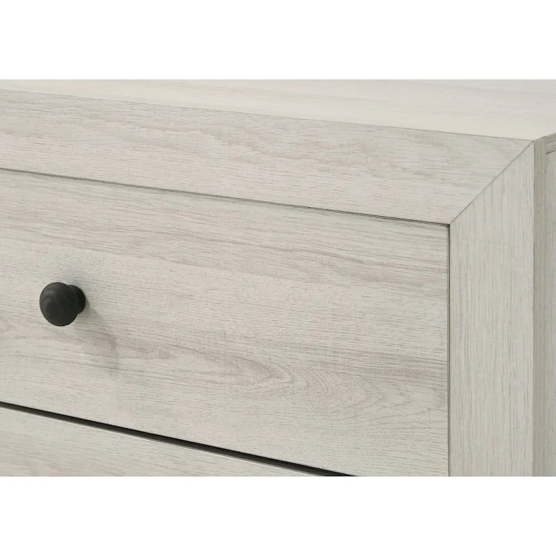 Chambre à coucher Annis 3 pièces avec plateforme blanche