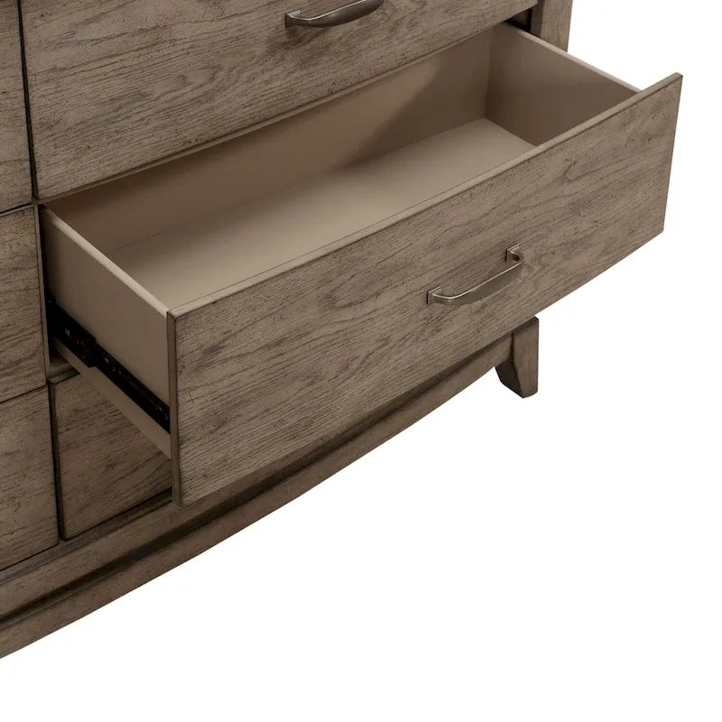 Commode de chambre en chêne beige bruni