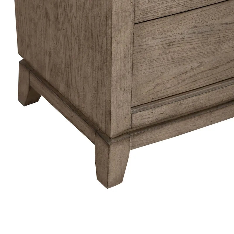Commode de chambre en chêne beige bruni