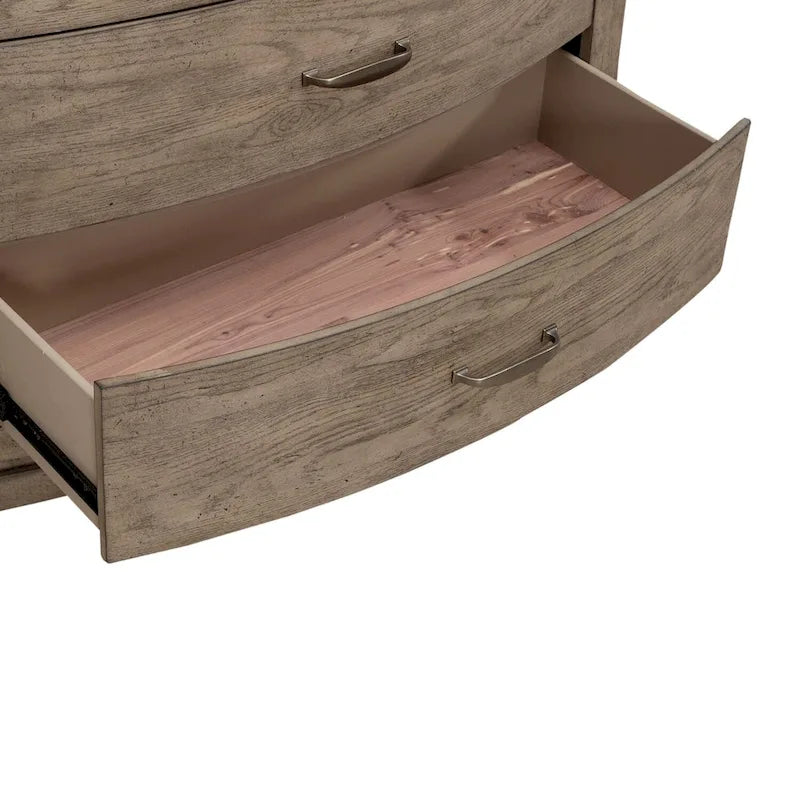 Commode de chambre en chêne beige bruni