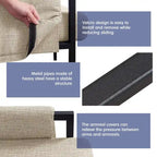 Fauteuil d'appoint rembourré avec accoudoirs en métal