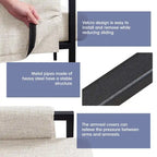 Fauteuil d'appoint rembourré avec accoudoirs en métal