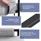 Fauteuil d'appoint rembourré avec accoudoirs en métal