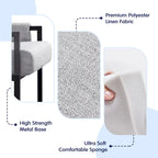 Fauteuil d'appoint rembourré avec accoudoirs en métal