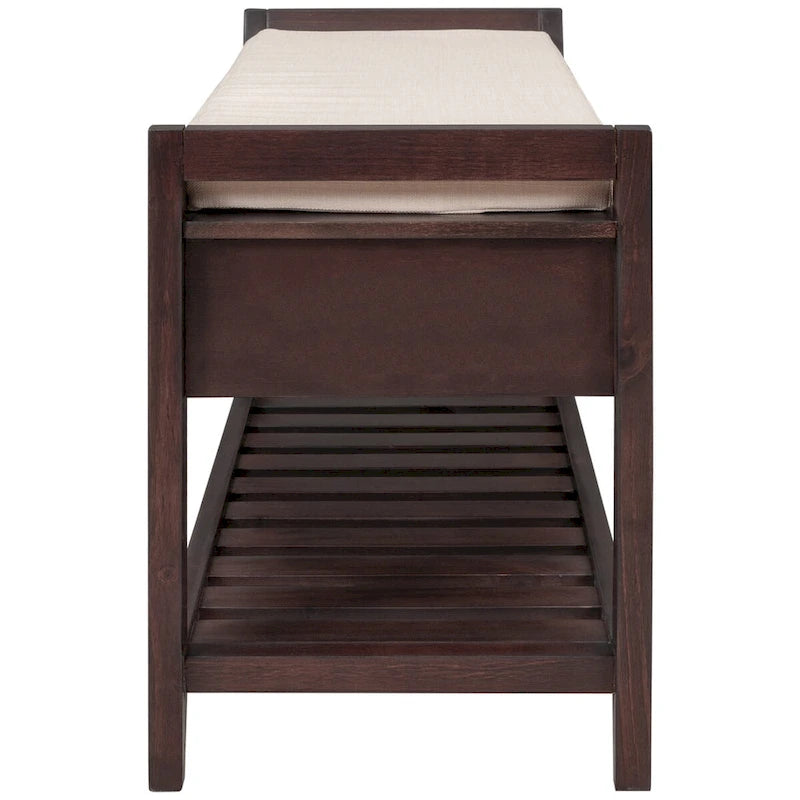 Meuble à chaussures avec assise capitonnée et tiroirs, banc de rangement multifonction pour entrée