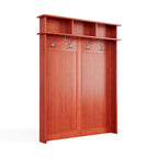 Meuble d'entrée en bois massif avec rangement à chaussures