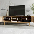 Meuble TV Lucas en bois avec portes Console multimédia contemporaine