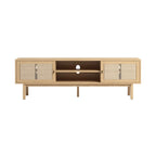 Meuble TV Lucas en bois avec portes Console multimédia contemporaine