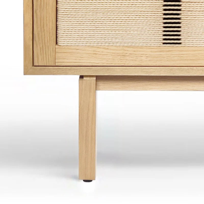 Meuble TV Lucas en bois avec portes Console multimédia contemporaine