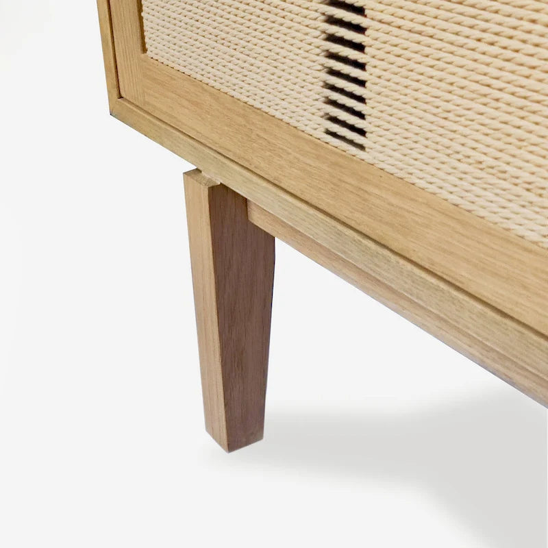 Meuble TV Lucas en bois avec portes Console multimédia contemporaine