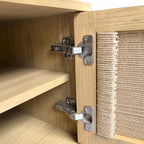 Meuble TV Lucas en bois avec portes Console multimédia contemporaine