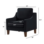 Fauteuil d'appoint moderne en velours, fauteuil simple