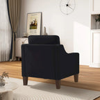 Fauteuil d'appoint moderne en velours, fauteuil simple