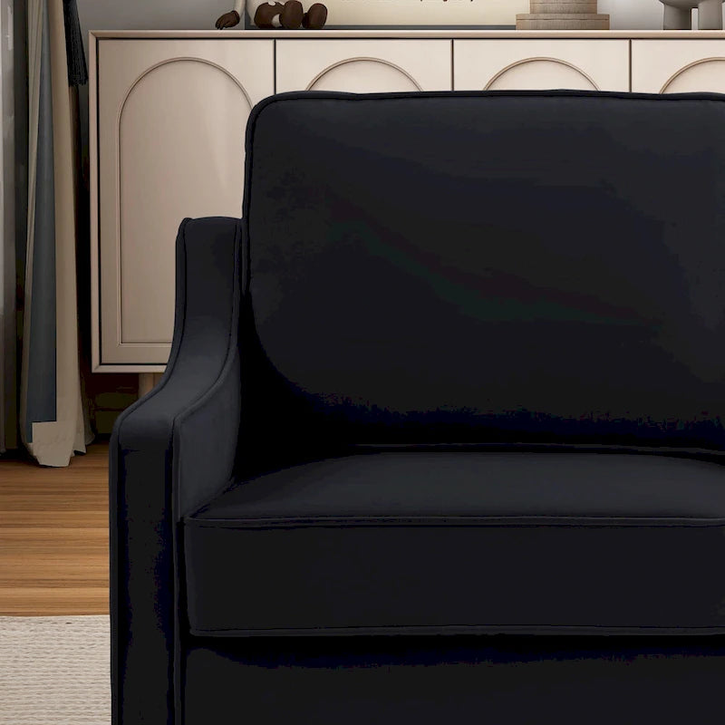 Fauteuil d'appoint moderne en velours, fauteuil simple