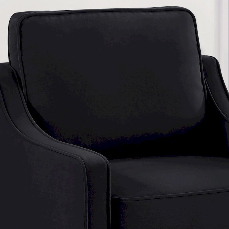 Fauteuil d'appoint moderne en velours, fauteuil simple