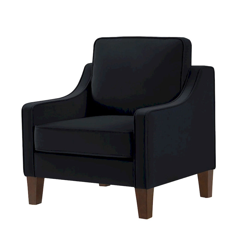 Fauteuil d'appoint moderne en velours, fauteuil simple