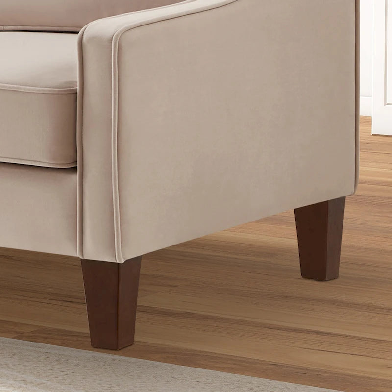 Fauteuil d'appoint moderne en velours, fauteuil simple