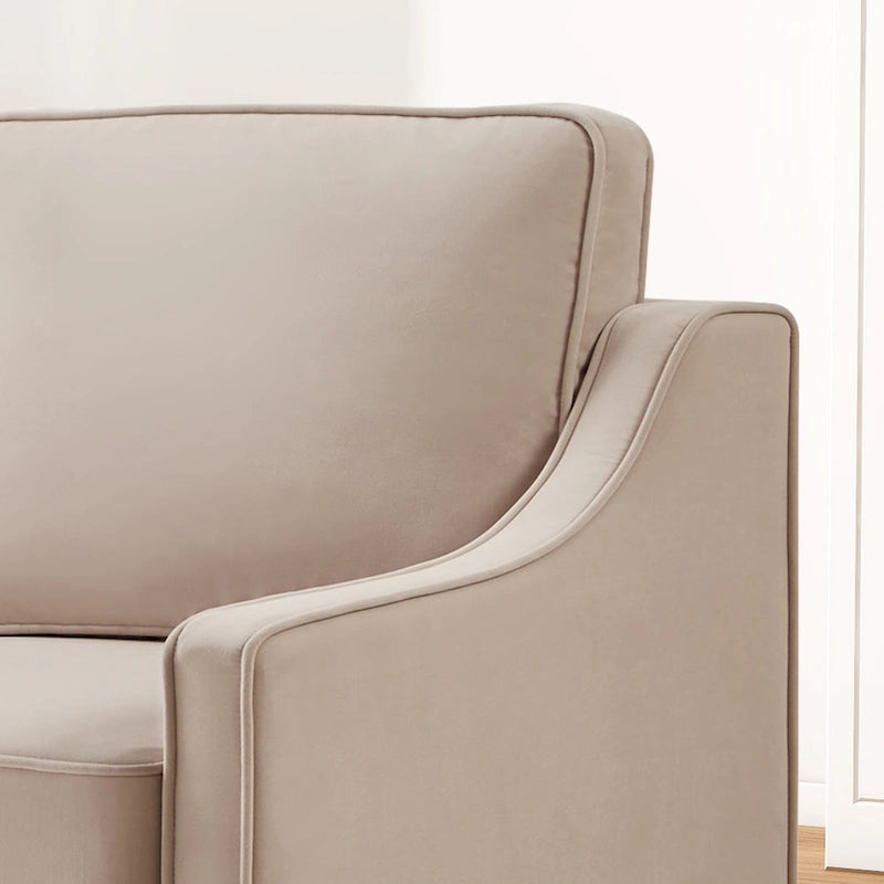 Fauteuil d'appoint moderne en velours, fauteuil simple