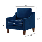 Fauteuil d'appoint moderne en velours, fauteuil simple