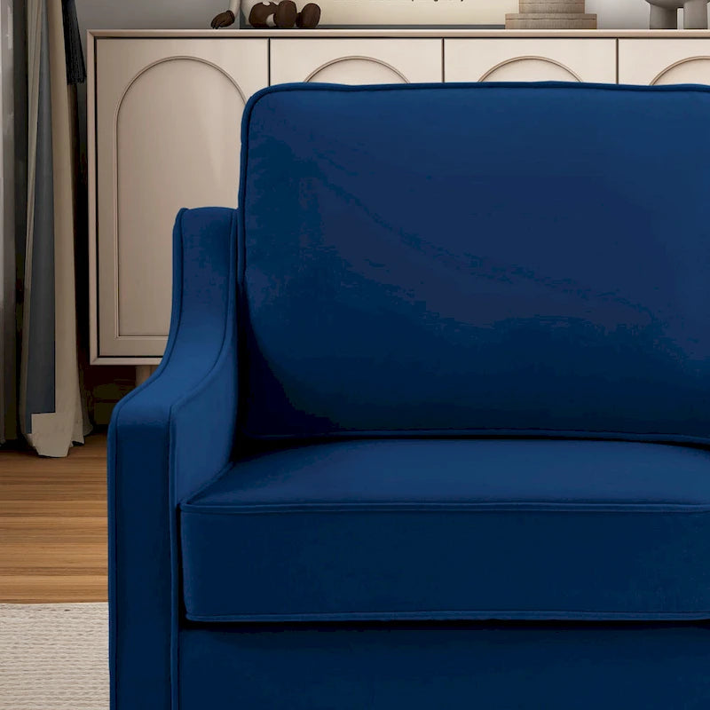 Fauteuil d'appoint moderne en velours, fauteuil simple