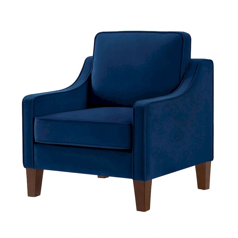 Fauteuil d'appoint moderne en velours, fauteuil simple