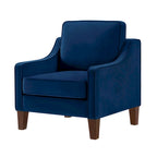 Fauteuil d'appoint moderne en velours, fauteuil simple