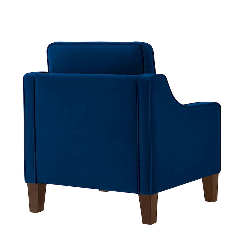 Fauteuil d'appoint moderne en velours, fauteuil simple
