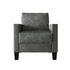 Fauteuil rembourré en velours côtelé de style Mid-Century Modern