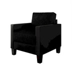 Fauteuil rembourré en velours côtelé de style Mid-Century Modern