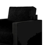 Fauteuil rembourré en velours côtelé de style Mid-Century Modern