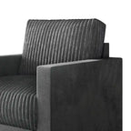 Fauteuil rembourré en velours côtelé de style Mid-Century Modern
