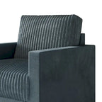 Fauteuil rembourré en velours côtelé de style Mid-Century Modern