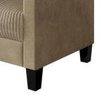 Fauteuil rembourré en velours côtelé de style Mid-Century Modern