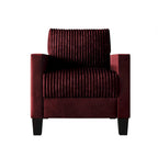 Fauteuil rembourré en velours côtelé de style Mid-Century Modern