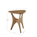 Table d'appoint latérale en bois triangulaire, table d'appoint moderne pour salon, chambre à coucher, studio