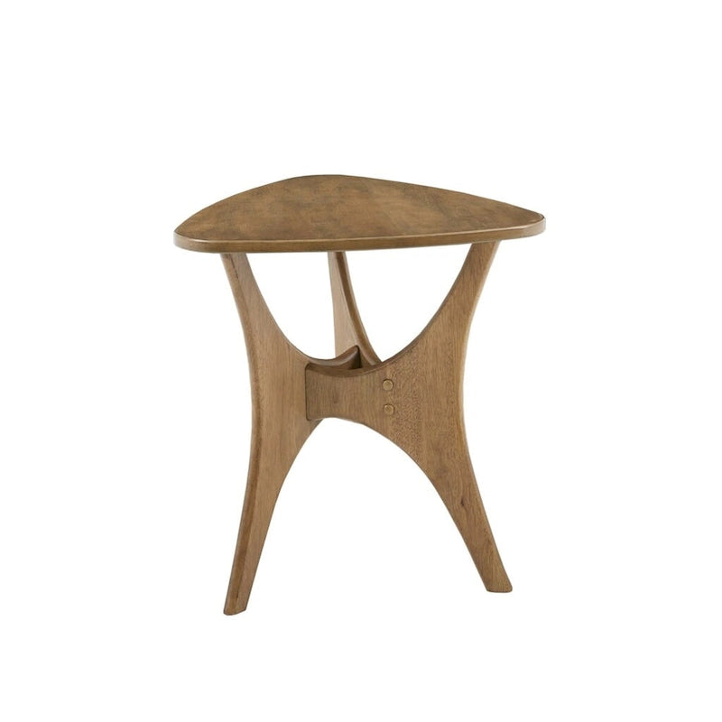 Table d'appoint latérale en bois triangulaire, table d'appoint moderne pour salon, chambre à coucher, studio